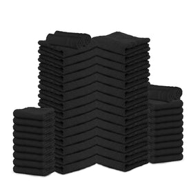 TOALLA 50-pack black salon towels for bulk professional use