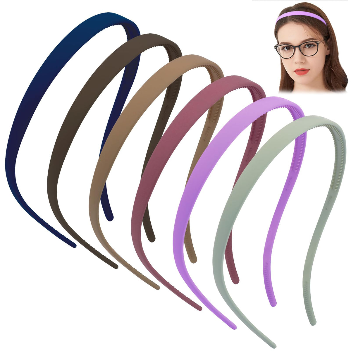 TOBATOBA headband for glasses wearers reduces pressure while keeping hair tidy.