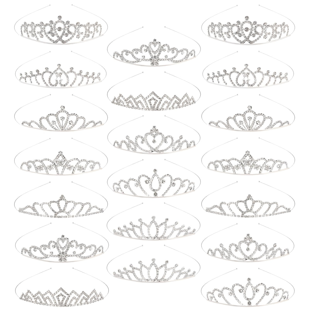 TOBATOBA tiaras for weddings with glittering rhinestones for magical photos