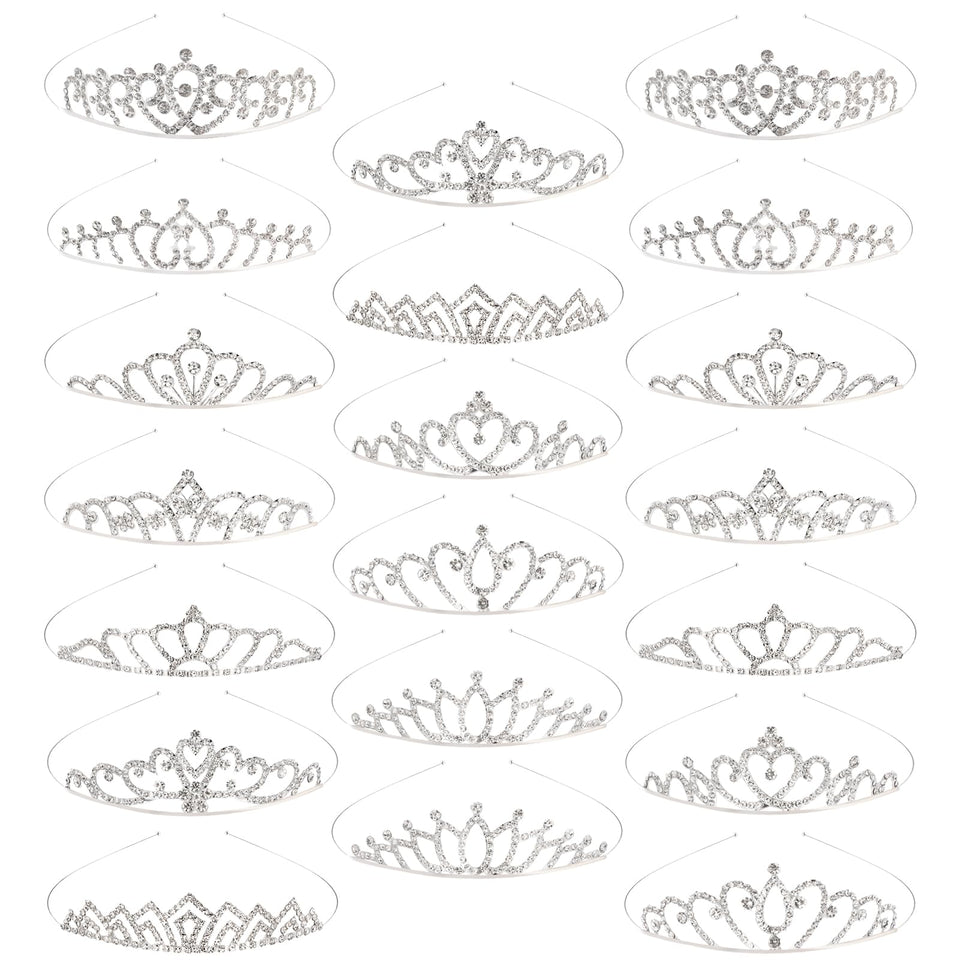 TOBATOBA tiaras for weddings with glittering rhinestones for magical photos