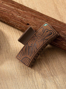 Tobeffect thick hair claw clip with inner teeth ensures strong hold