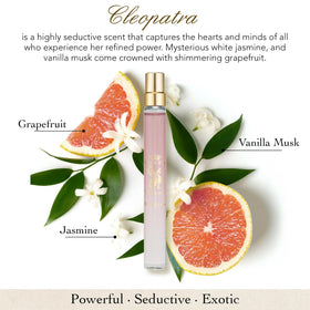 TOCCA Cleopatra fragrance notes jasmine create a floral heart.