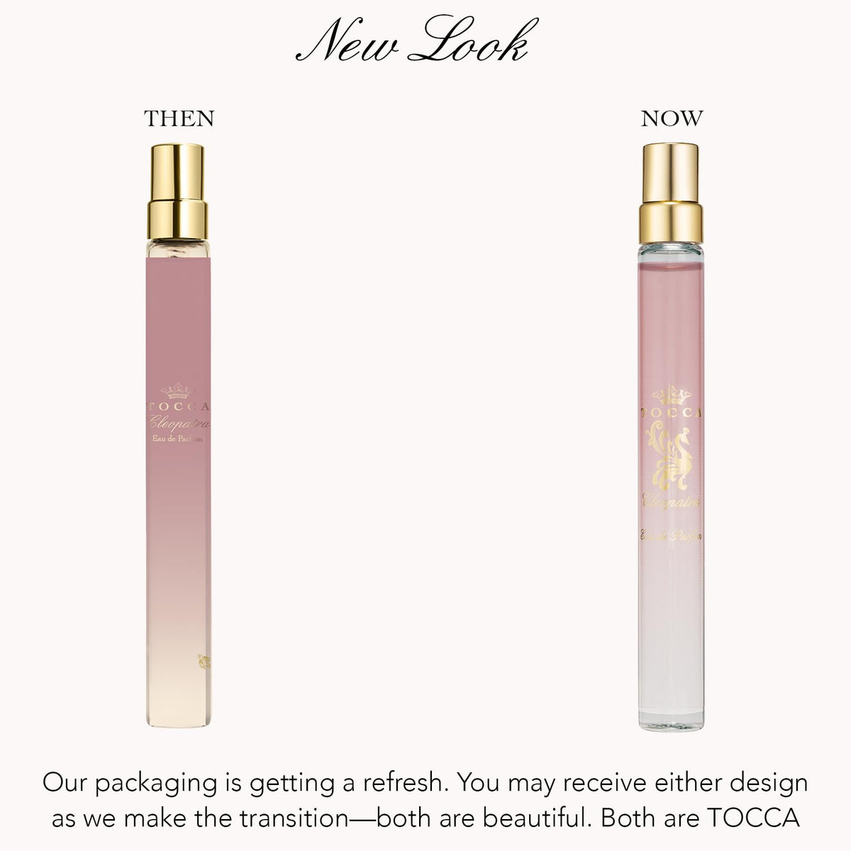 TOCCA Cleopatra travel spray ready for on-the-go fragrance.