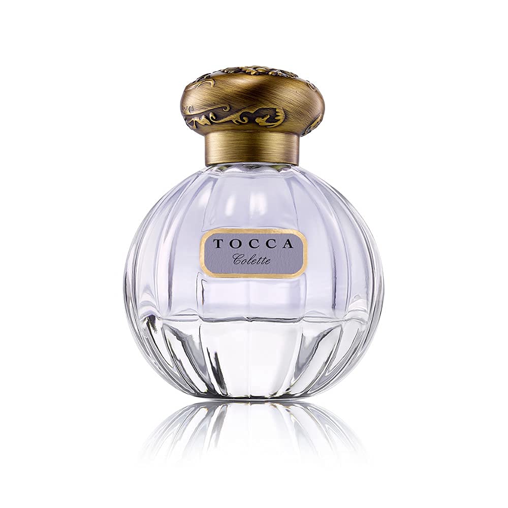 TOCCA Colette bottle with 1920s cut-glass design, a luxurious gift-worthy presentation
