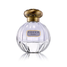 TOCCA Colette bottle with 1920s cut-glass design, a luxurious gift-worthy presentation