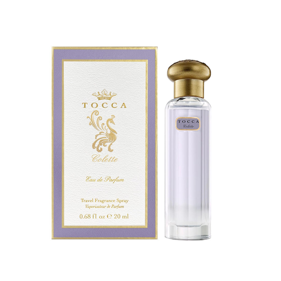 Tocca Colette bottle closeup showing the vintage cut-glass design for a luxe display