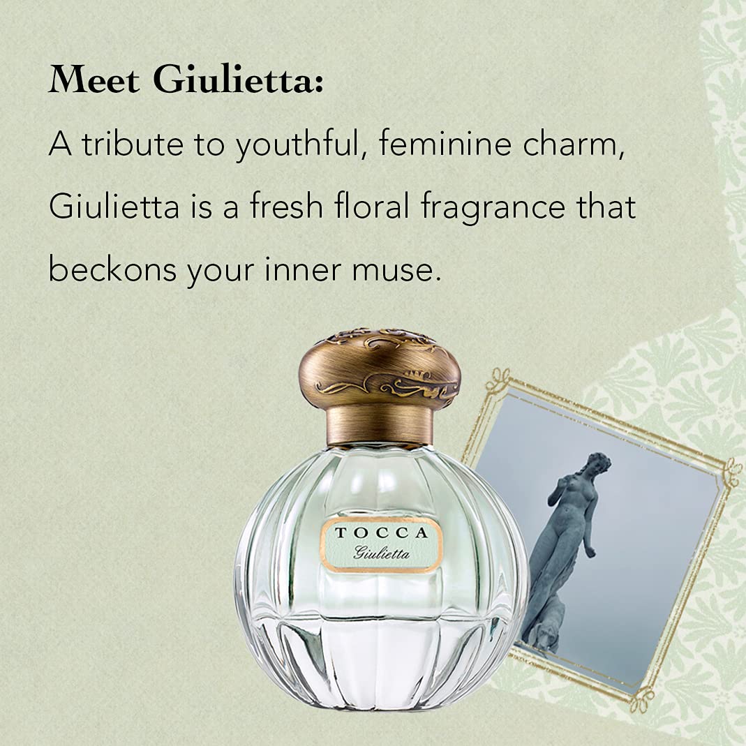 TOCCA Giulietta label closeup highlighting refined branding.