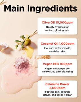TOCOBO Emulsified milky texture shows easy rinse-off.
