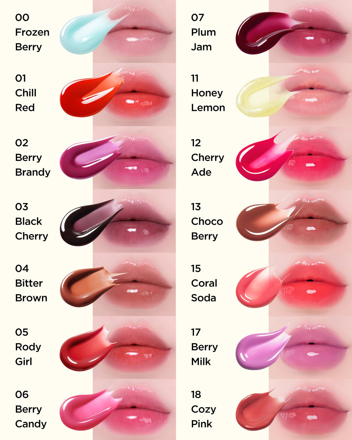 TOCOBO Juicy Berry Lip Oil delivers a glassy shine with a smooth, syrupy finish.