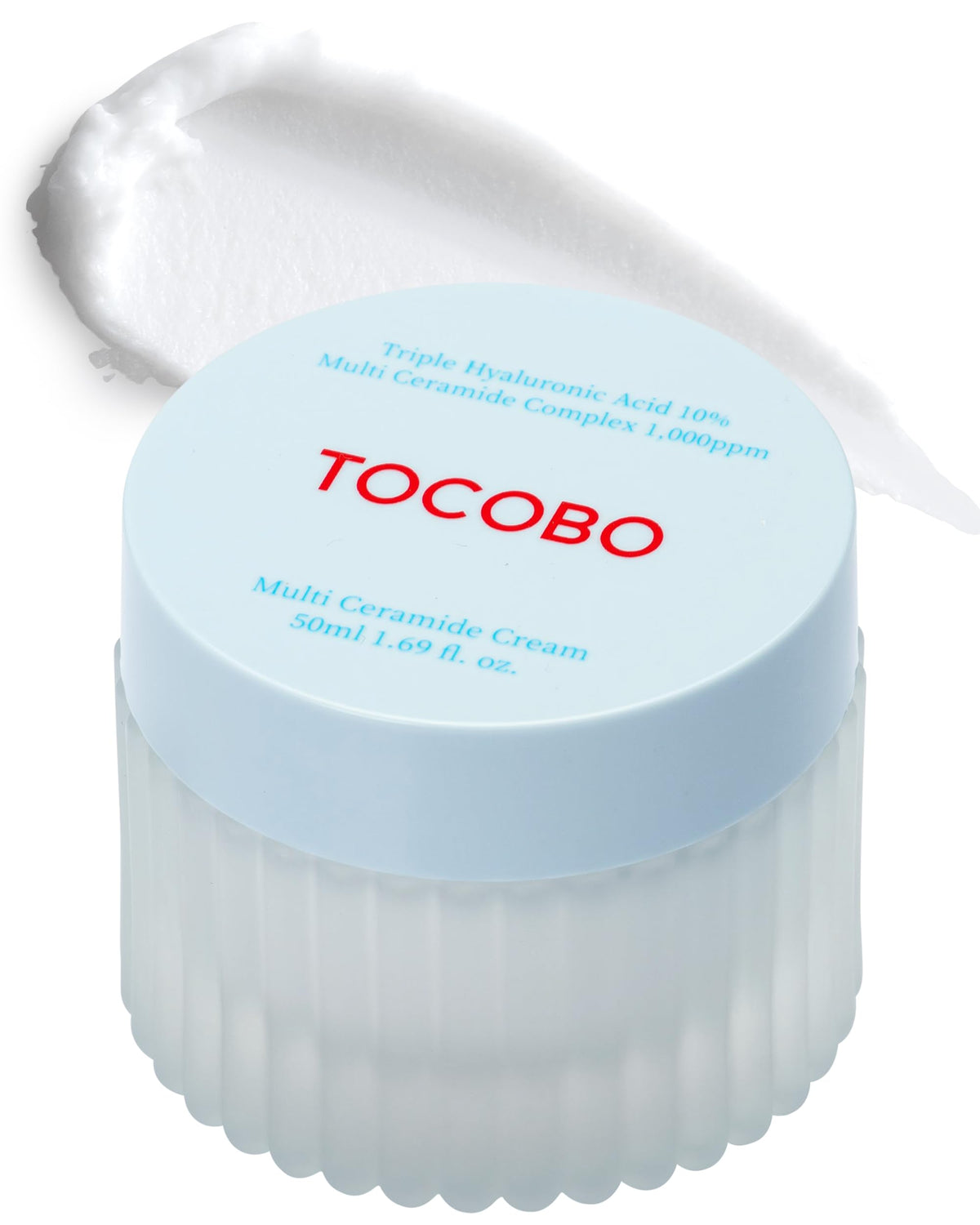 TOCOBO Multi Ceramide Cream bottle showing lightweight hydration for daily use