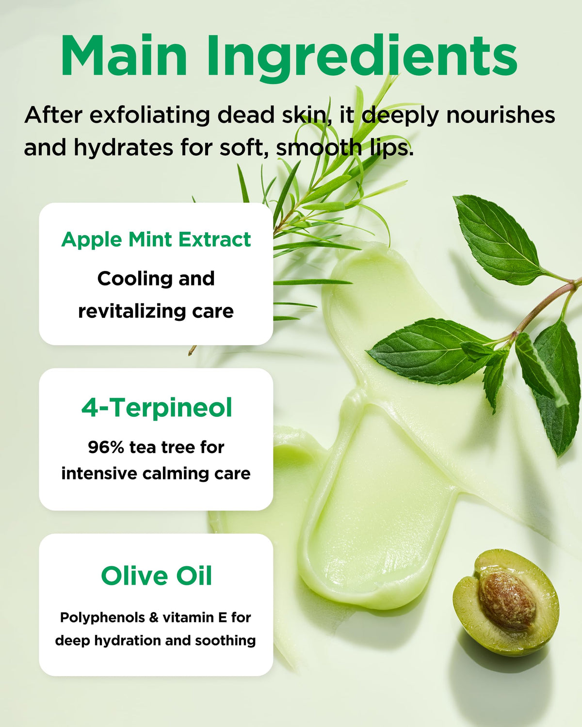 TOCOBO Olive Oil and Vitamin E deeply hydrate lips