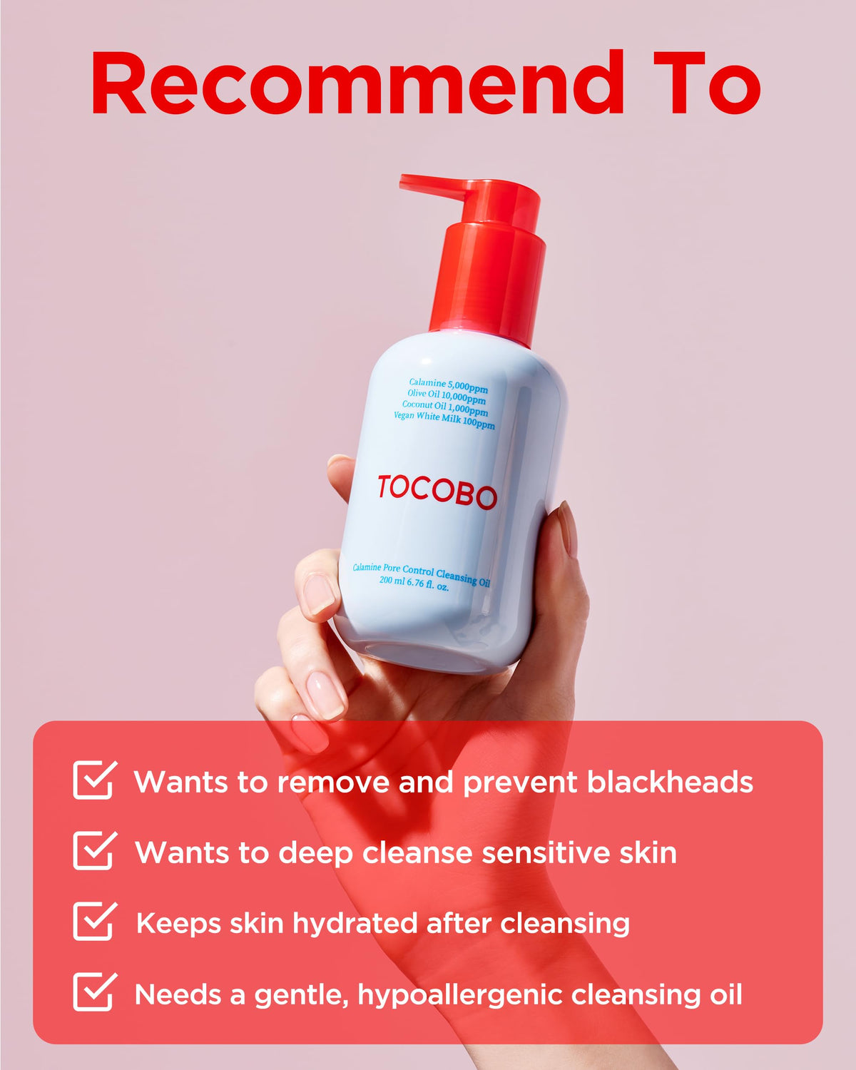 TOCOBO Vegan clean formulation label communicates safe, plant-based skincare.