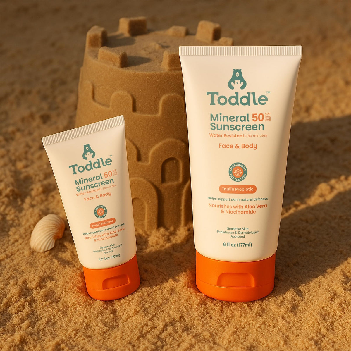 Toddle fragrance-free pump bottle designed for sensitive skin