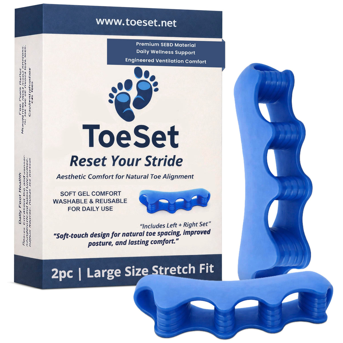  ToeSet open-ventilated design demonstrates breathable comfort during wear.