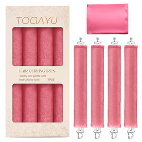 Togayu heatless curls overnight set with plush velvet curlers for easy morning waves.