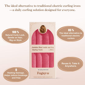Togayu long-hair curl results with heatless styling and natural texture