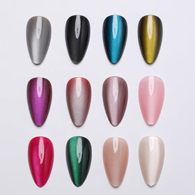 TOGZOM cat-eye tips with jelly glue for easy, reusable nail art