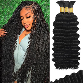 TOIJOI human braiding hair with deep-water wave texture for natural 20-inch braids