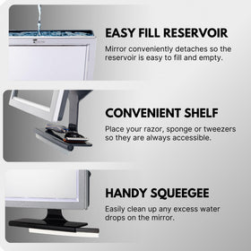 ToiletTree mirror's impact-resistant design survives daily showers and accidental bumps.