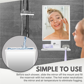 ToiletTree fogless mirror adjustable angle, grooming made easier.