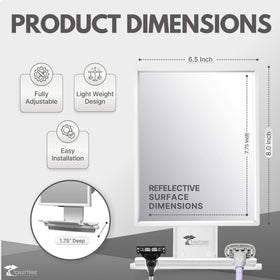 ToiletTree fogless mirror installation, tool-free adhesion to tile surfaces.
