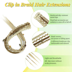 Toilswirl clip-in boho braids lightweight and comfortable for all-day wear.