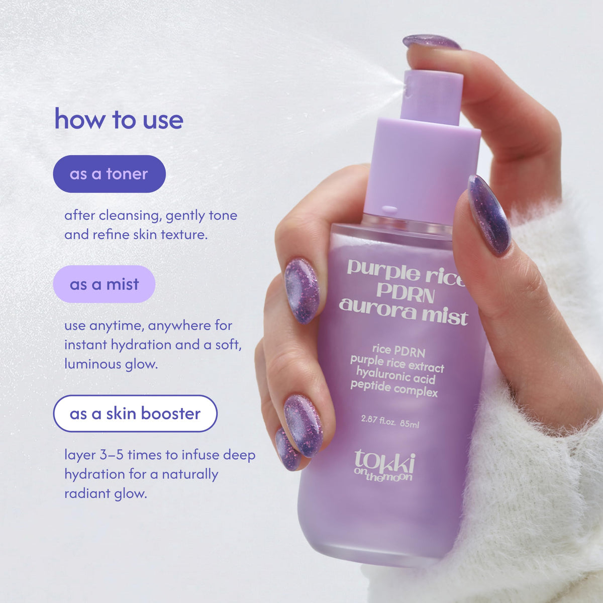 tokki on the moon Compact packaging suggesting travel-friendly skincare
