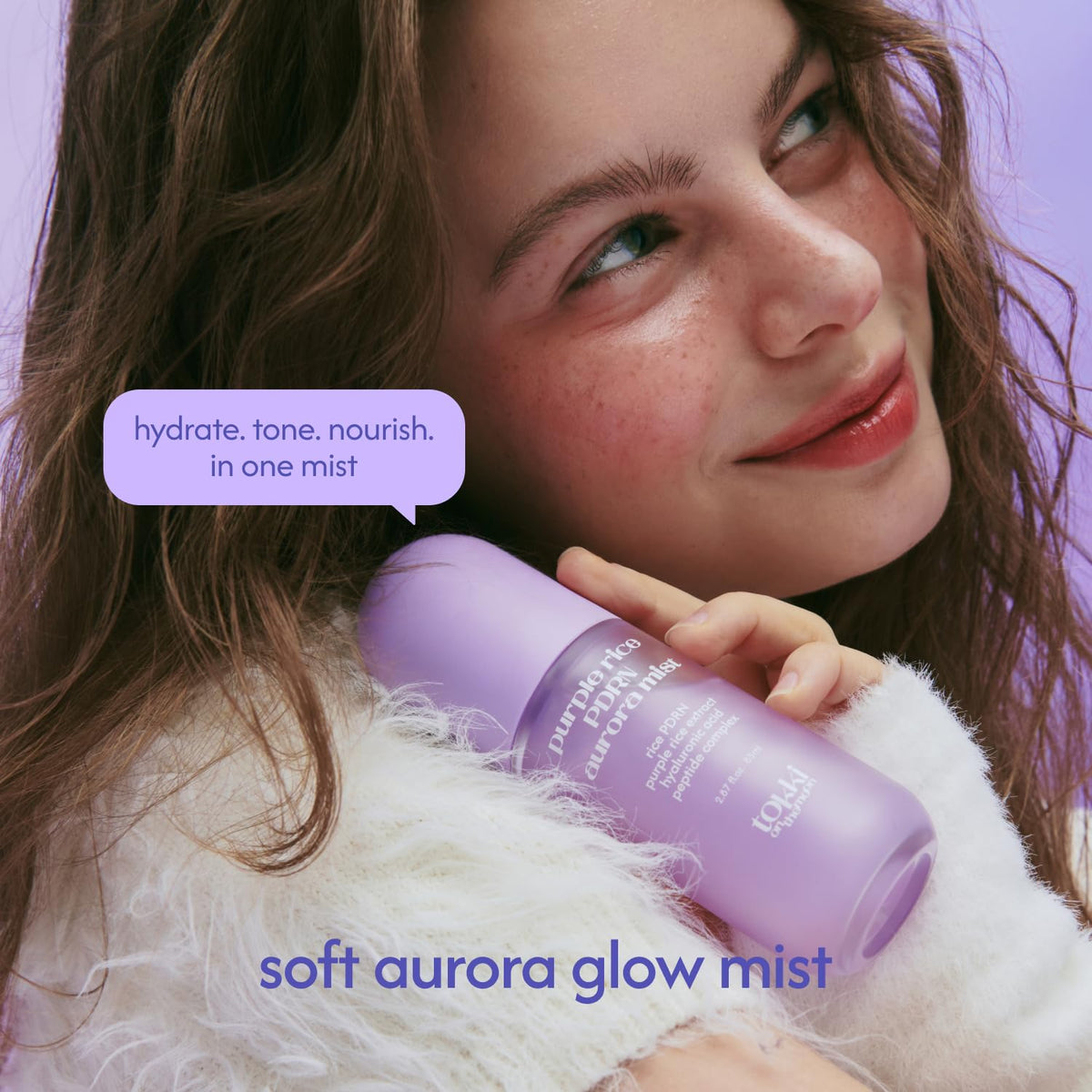 tokki on the moon Aurora Mist spray nozzle delivering quick hydration