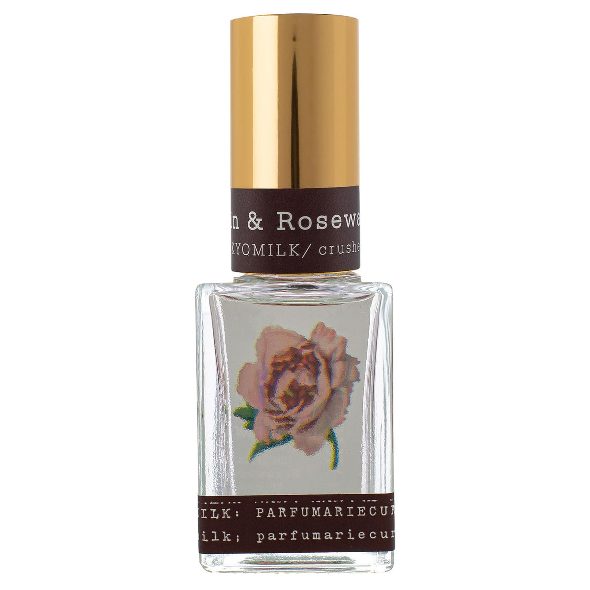 TOKYOMILK Gin & Rosewater bottle with vintage watercolor artwork for elegant gifting.