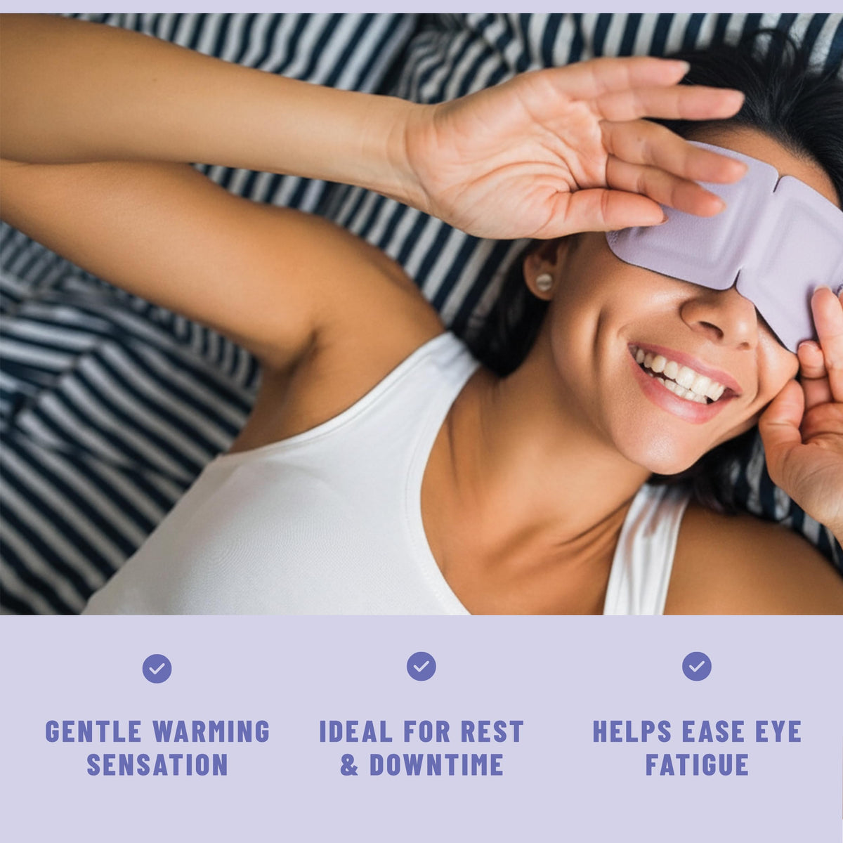 TOLEVITA Steam Eye Mask with mint scent offers refreshing calm during travel or breaks