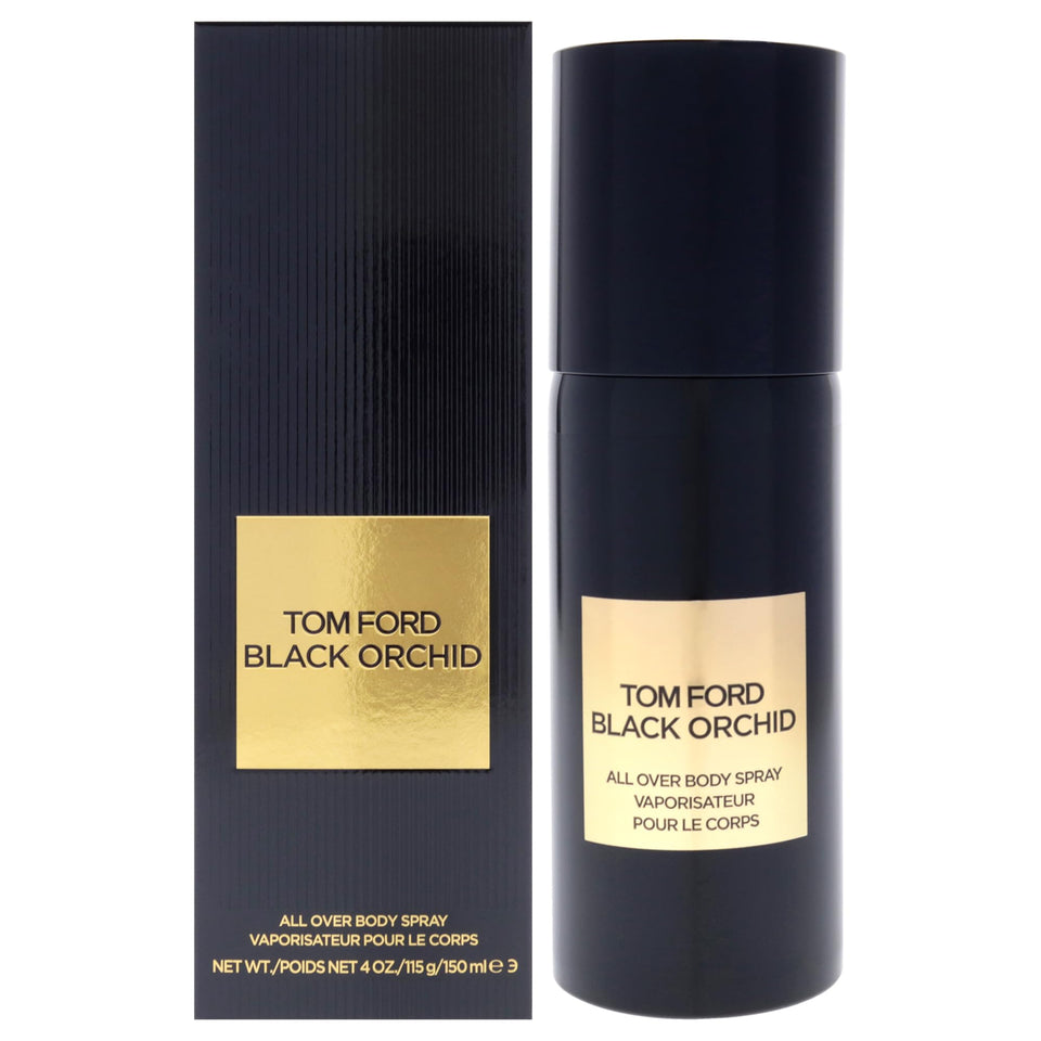 Tom Ford Black Orchid body spray bottle for all-over fragrance throughout the day.