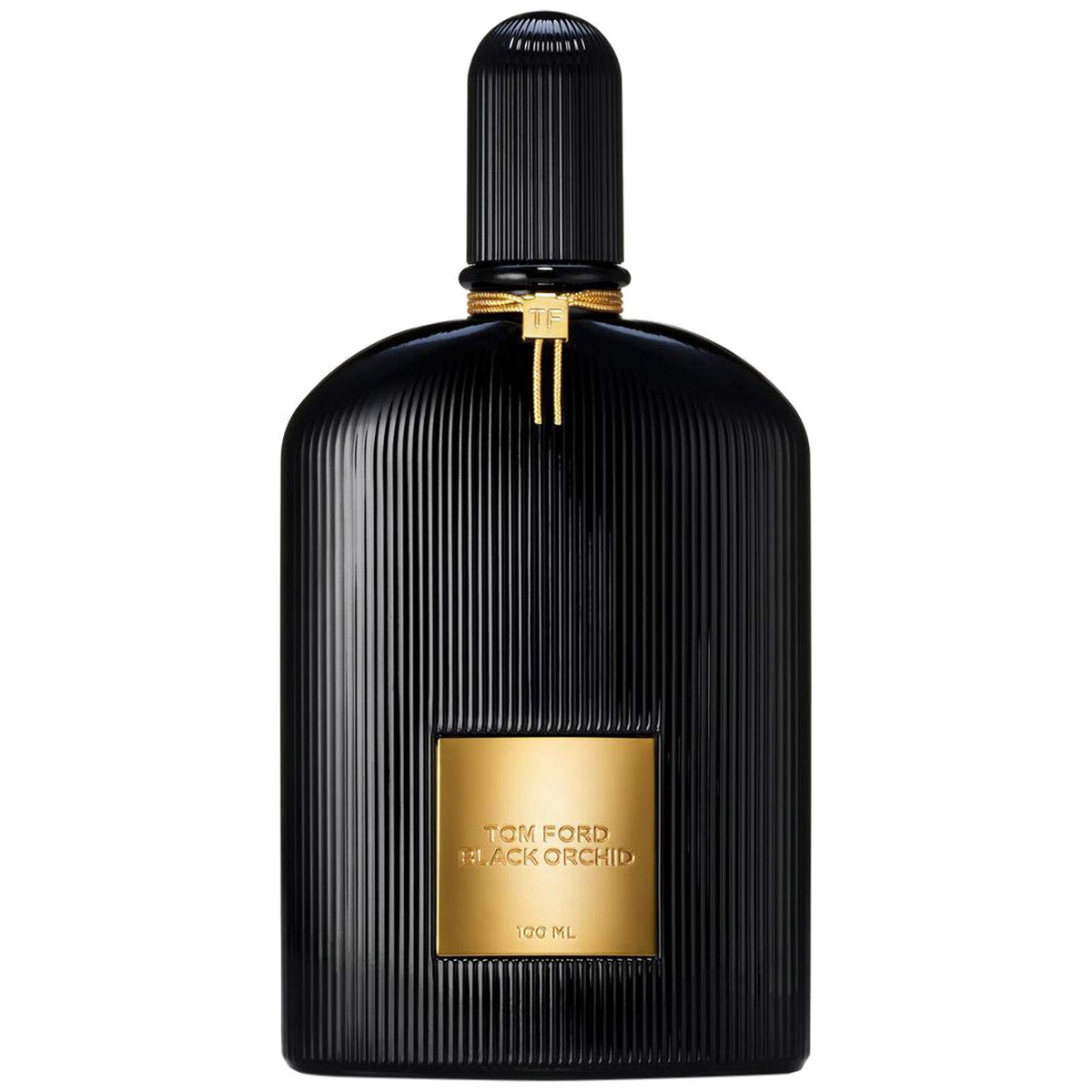 Tom Ford Black Orchid bottle close-up, ideal for a glamorous evening statement.
