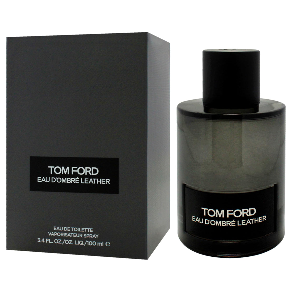 Tom Ford Eau Dombre Leather cap view hints at luxury packaging and durability.