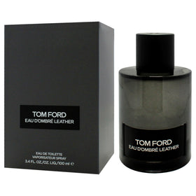 Tom Ford Eau Dombre Leather cap view hints at luxury packaging and durability.
