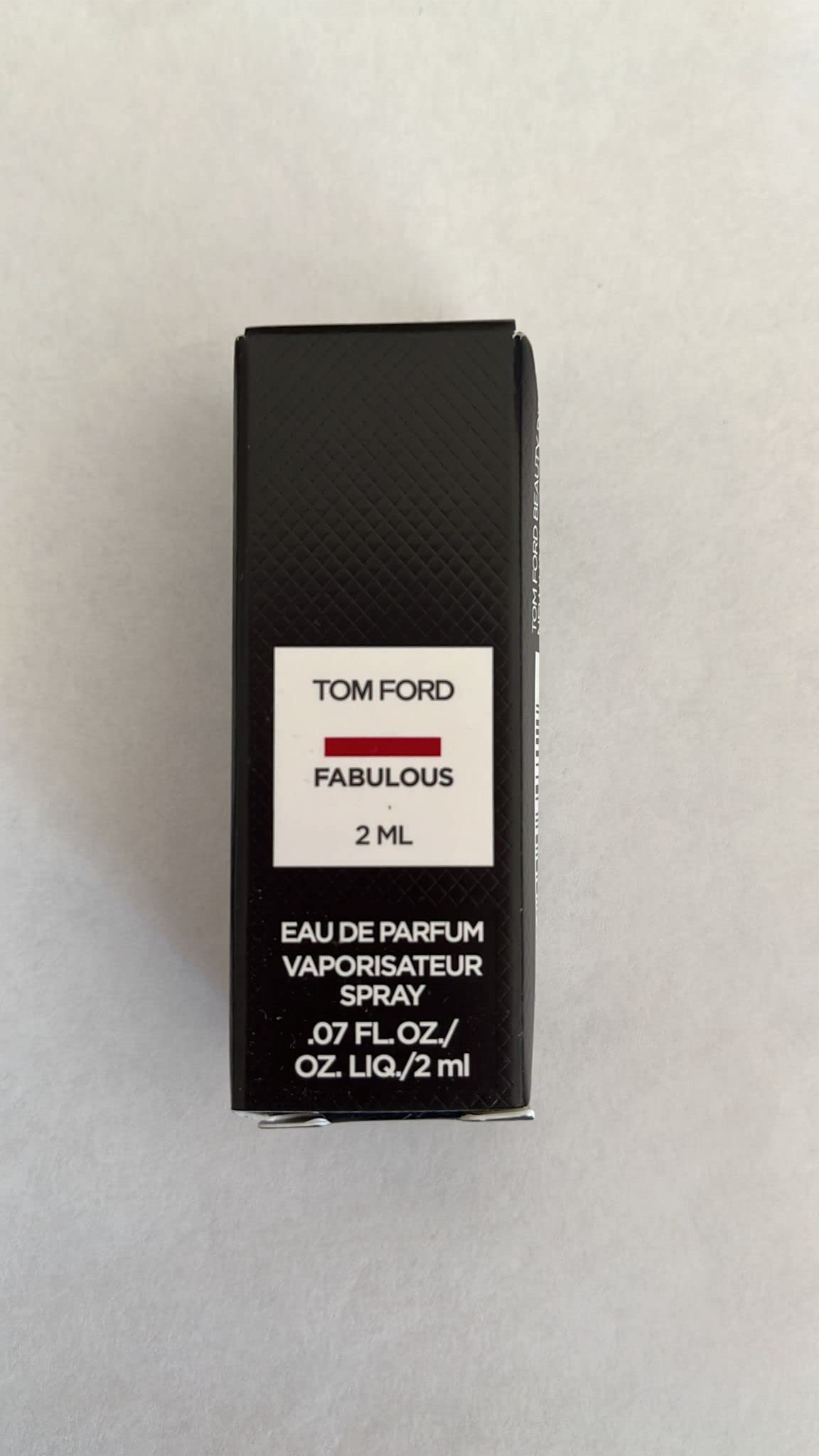 Tom Ford Fabulous 2ml sample bottle for on-the-go luxury fragrance exploration.