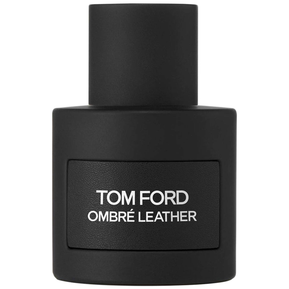 Tom Ford Ombre Leather EDP spray bottle highlighting premium leather scent for everyday wear.