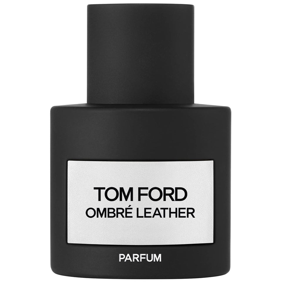Tom Ford Ombre Leather spray bottle; unisex fragrance for evenings and cooler seasons.