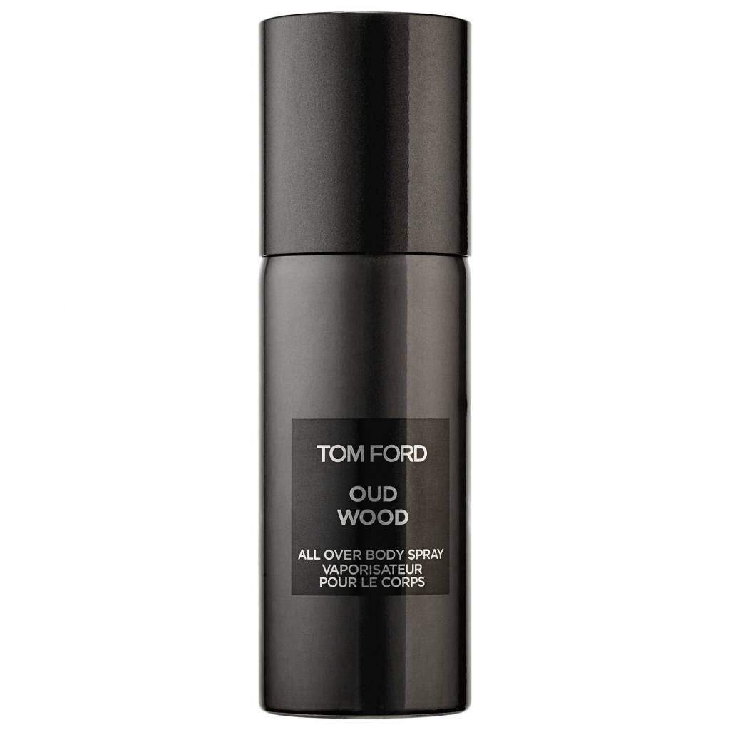 Tom Ford Oud Wood All Over Body Spray packaging highlighting premium fragrance