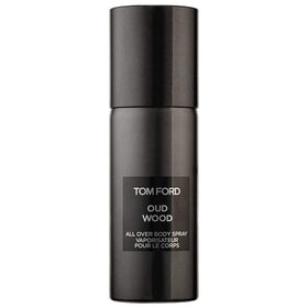 Tom Ford Oud Wood All Over Body Spray packaging highlighting premium fragrance