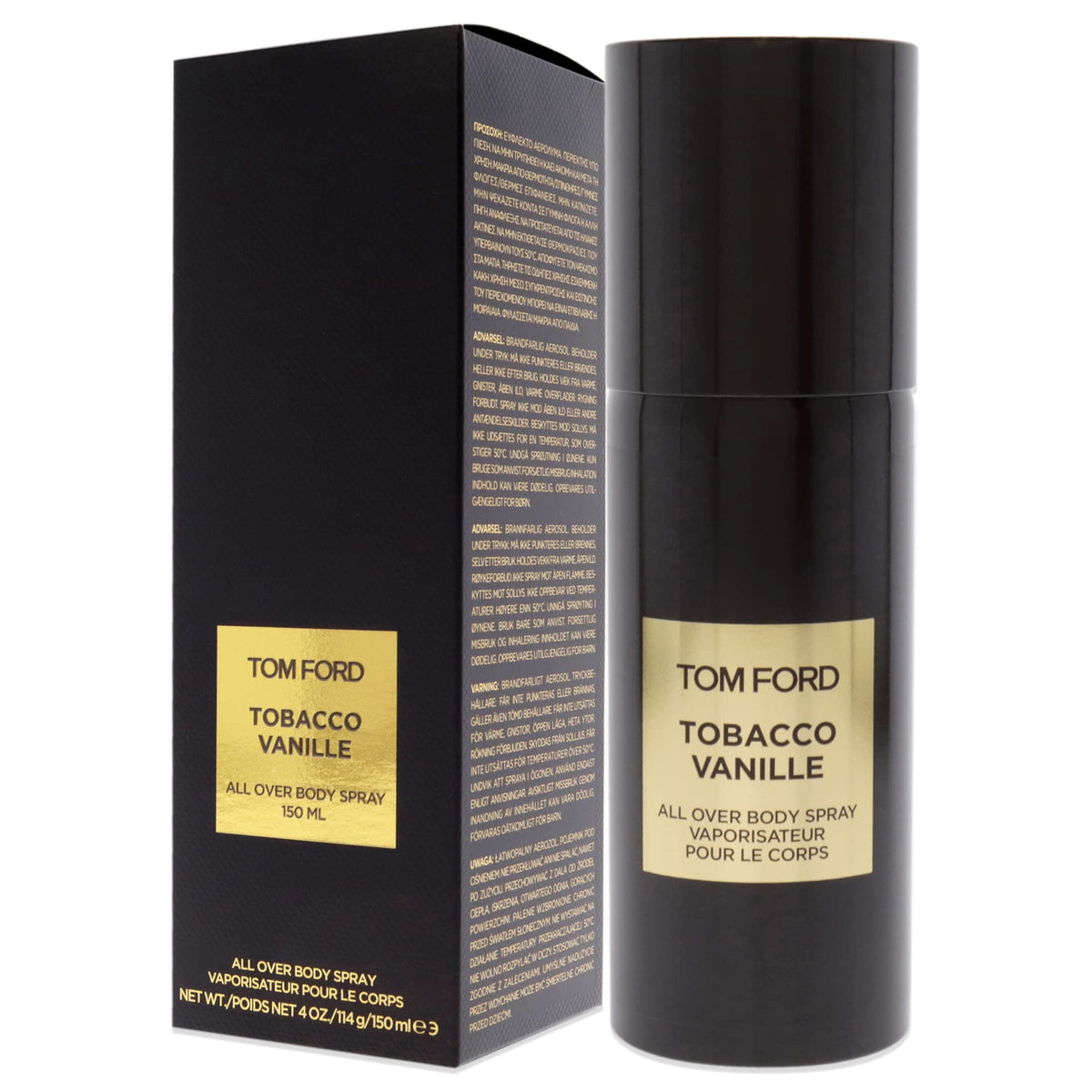 Tom Ford Tobacco Vanille ergonomic spray angle supports versatile use.