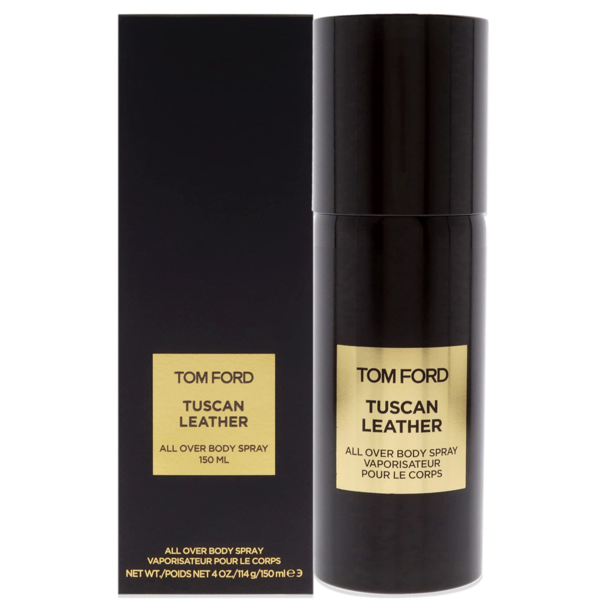 Tom Ford Tuscan Leather Body Spray bottle showcases premium scent and lasting freshness.