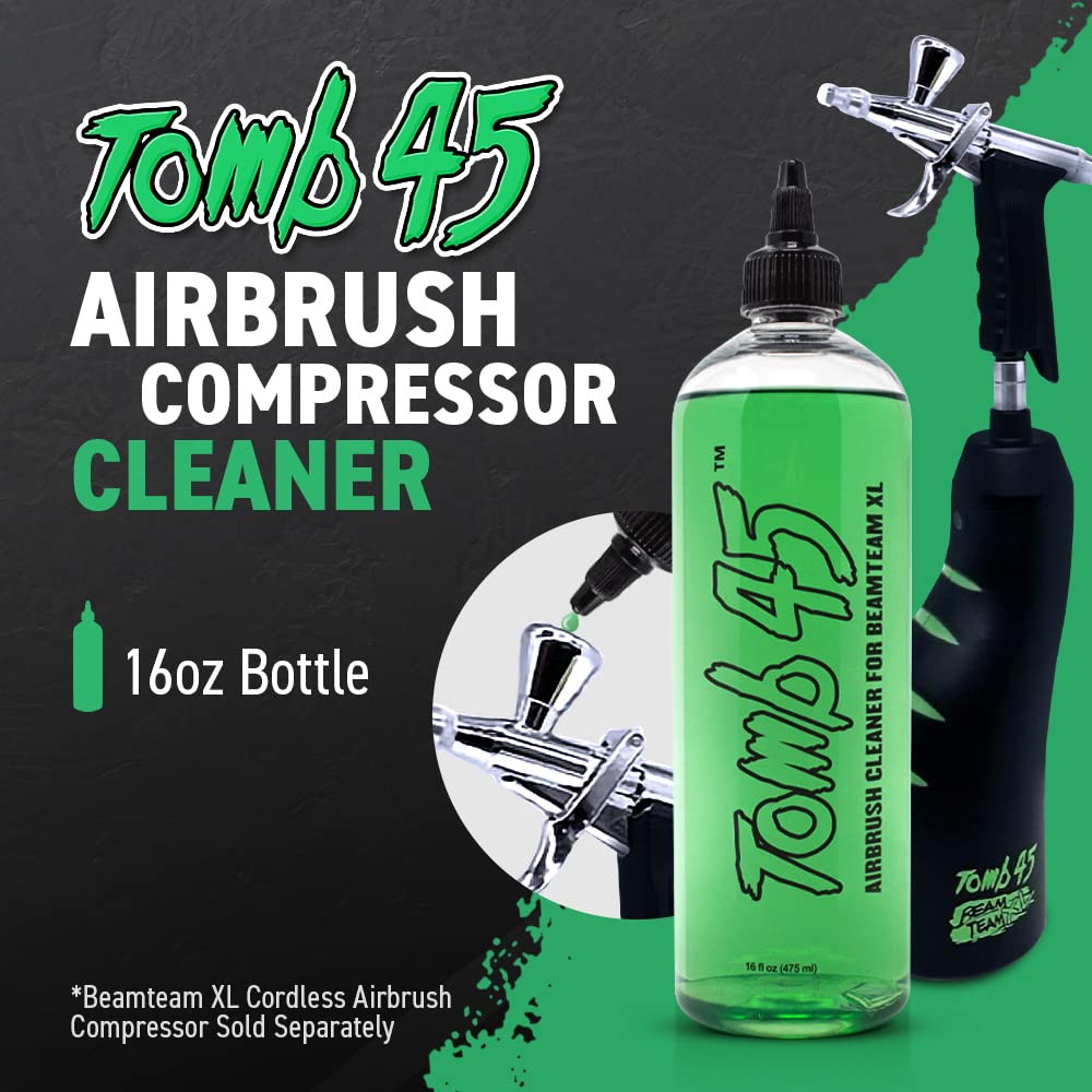 Cleaner applied to airbrush nozzle for optimal cleaning and spray performance