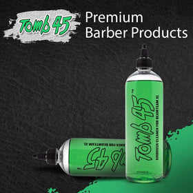 Tomb45 Airbrush Cleaner in a professional barber toolkit
