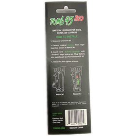 Tomb45 battery upgrade for Wahl Senior cordless clippers showing safer power option