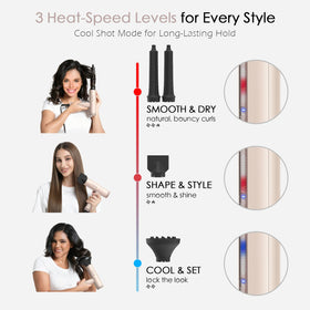 ToMe TOME hair dryer attachments nozzle for sleek straightening.