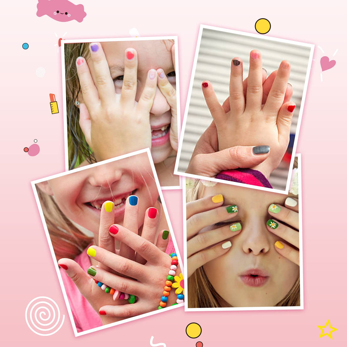 TOMICCA nail separator stickers kit included for tidy manicure prep