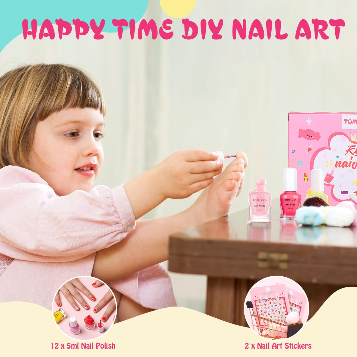 TOMICCA Peel-off removal feature protects nails by avoiding harsh remover.