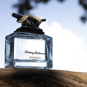 Tommy Bahama Maritime Journey bottle side view for easy grip and handling