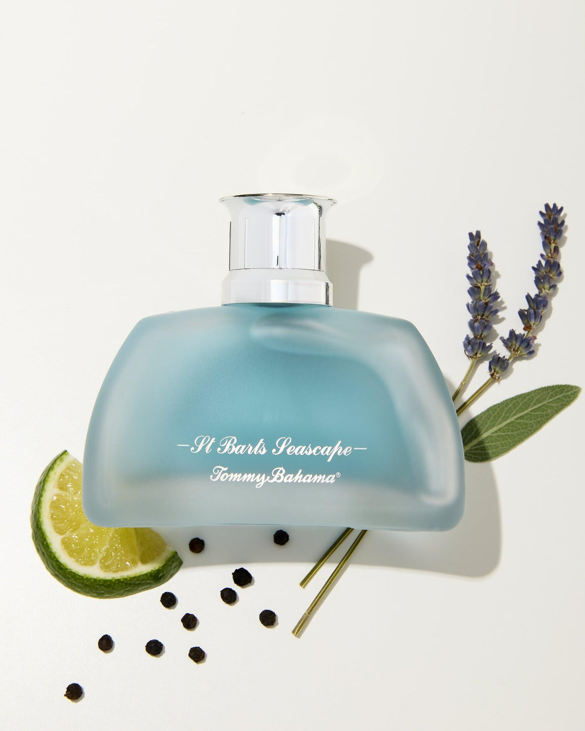 Tommy Bahama St. Barts Seascape after shave balm bottle closeup, soothing post-shave care