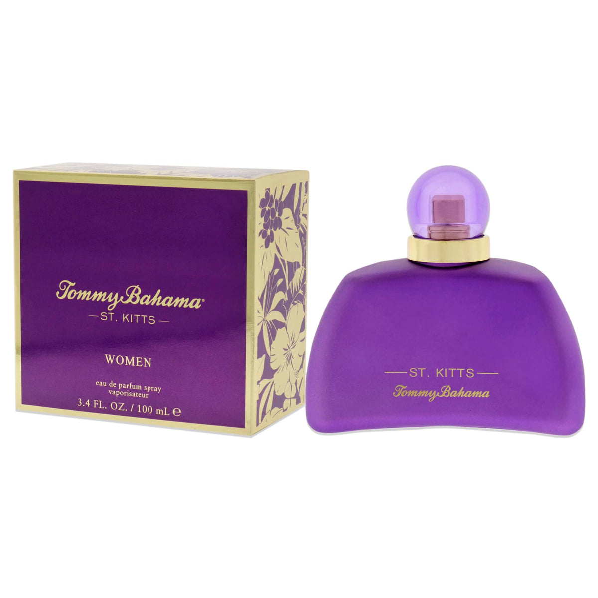 Tommy Bahama St. Kitts bottle on sandy beach evoking island luxury